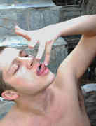 Licking Up Every Drop Of Cum at JizzAddiction